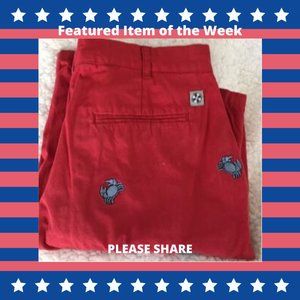 Awesome Castaway Clothing Embroidered Crab Shorts